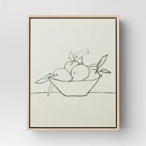 THRESHOLD NEW fruit bowl framed wall canvas -8x10